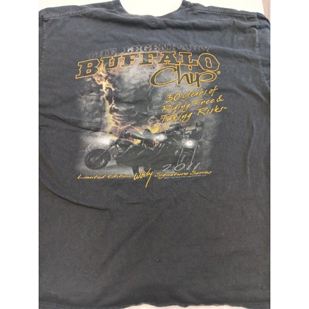 Men's XL Sturgis Rider Buffalo Chip Ride Free Take Risks Biker Black T- Shirt